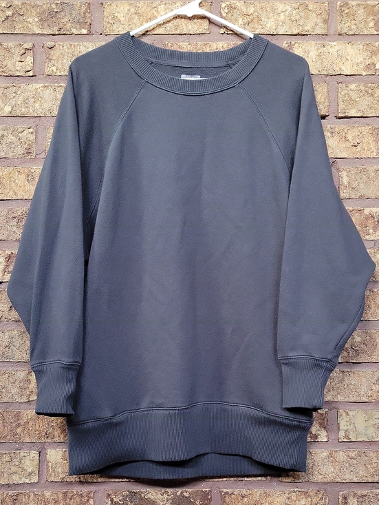 aerie Tops - aerie Charcoal Gray Crewneck Sweatshirt Pockets Cotton Blend Size Small Casual